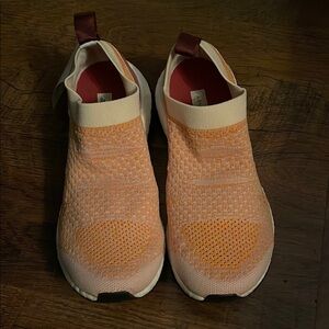 Adidas by Stella McCartney Orange and Cream Knit Sneakers